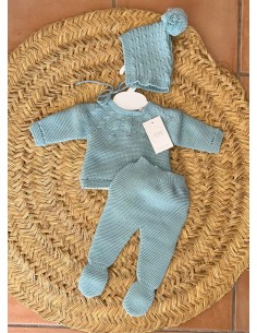 Conjunto 3 piezas verde agua