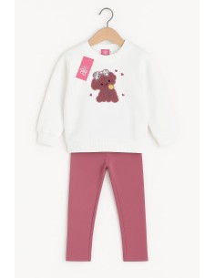 Conjunto leggin perrito rosa