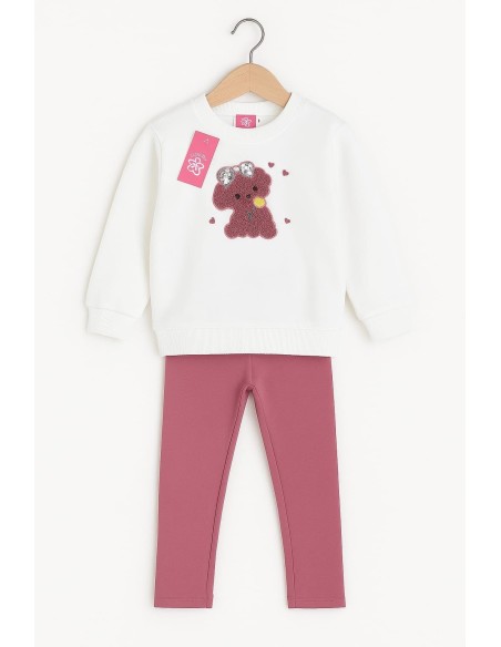 Conjunto leggin perrito rosa