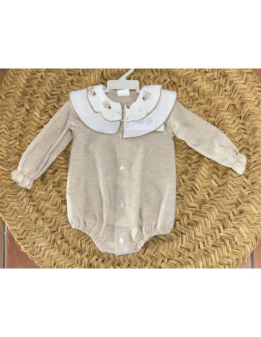 Pelele camel con maxi cuello