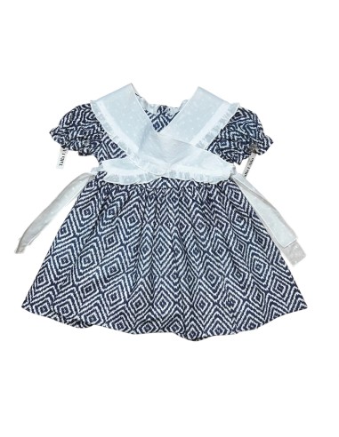 Vestido étnico azul marino