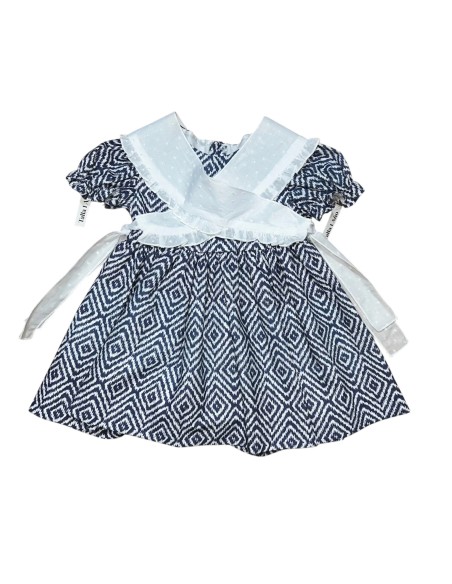 Vestido étnico azul marino