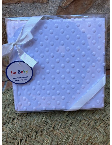 Manta Topo Blanca - Suave y Elegante para Tu Bebé