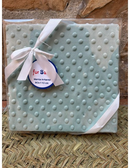 Manta Topo Verde Agua - Suave y Acogedora para Tu Bebé