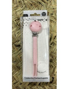 Chupetero silicona rosa