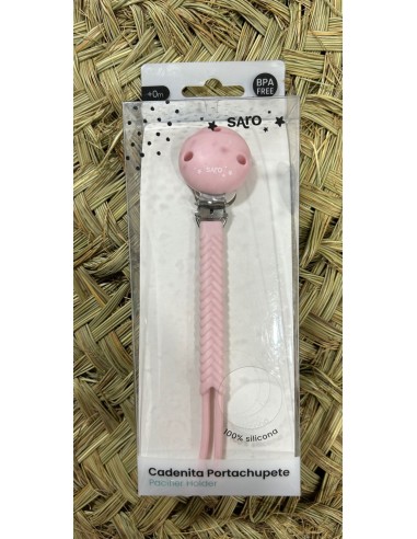 Chupetero silicona rosa
