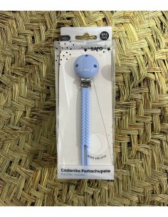 Chupetero silicona en celeste