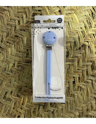 Chupetero silicona en celeste