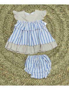 Jesusito de rayas azulón y camel