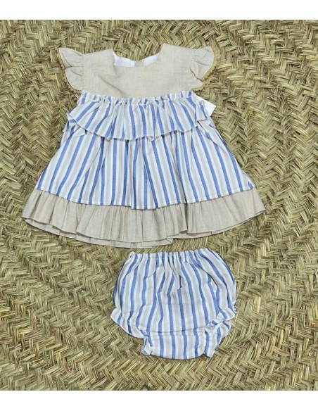 Jesusito de rayas azulón y camel