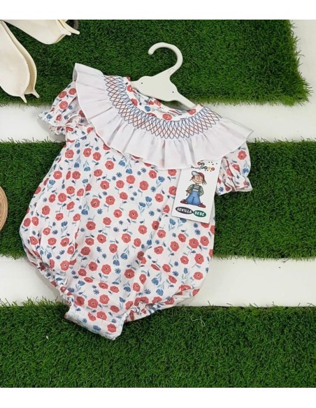 Pelele maxi cuello floral