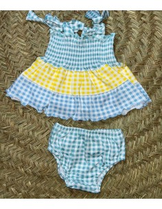 Jesusito cuadros vichy colorido celeste