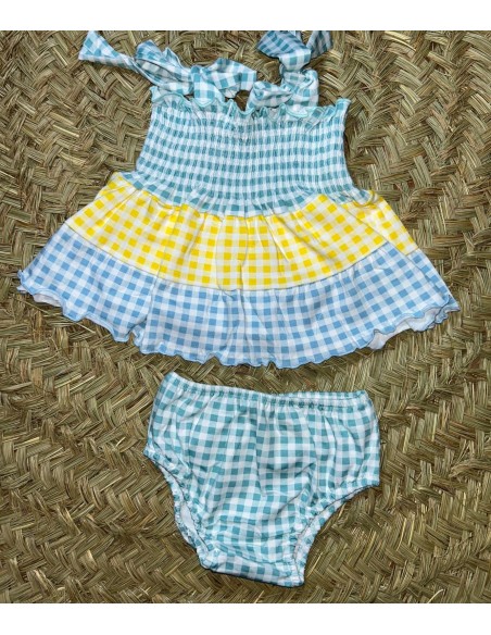 Jesusito cuadros vichy colorido celeste