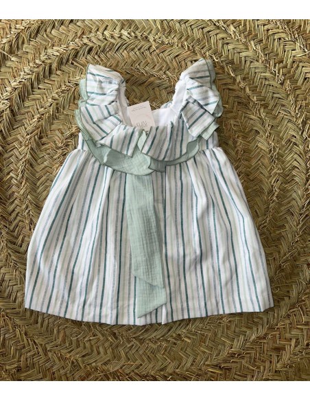 Vestido rayas verde