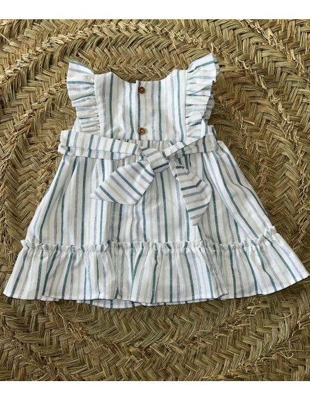 Vestido rayas verdes