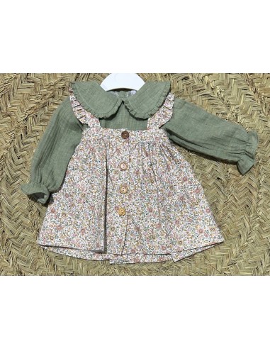 Vestido con camisa de cuello