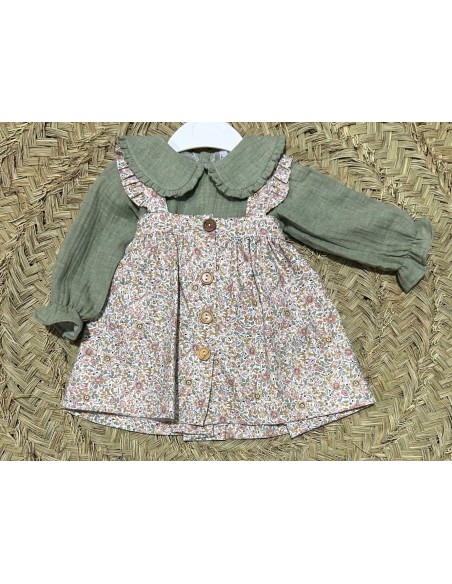 Vestido con camisa de cuello