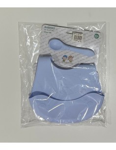 Babero de silicona con cuchara