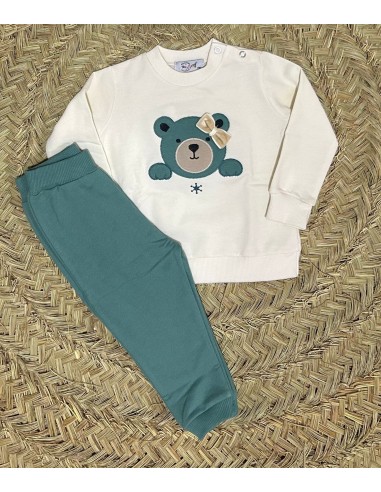 Chándal niña oso verde
