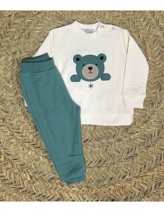 Chándal niño oso verde