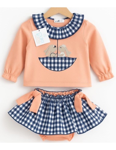 Conjunto conejo coral