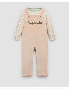 Conjunto bebe peto y camiseta niño