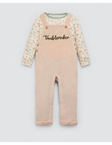 Conjunto bebe peto y camiseta niño