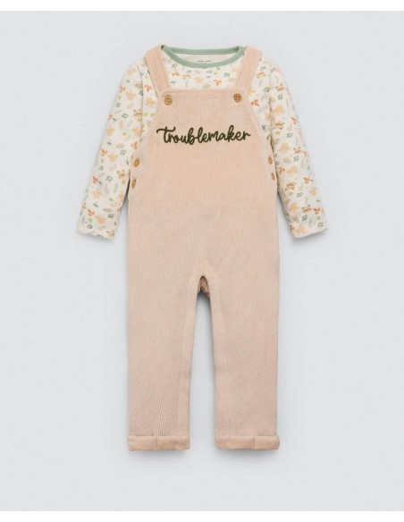 Conjunto bebe peto y camiseta niño